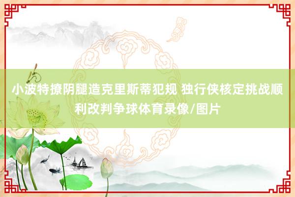 小波特撩阴腿造克里斯蒂犯规 独行侠核定挑战顺利改判争球体育录像/图片