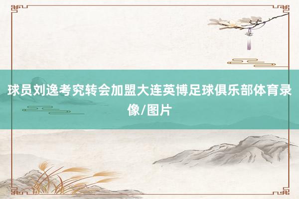 球员刘逸考究转会加盟大连英博足球俱乐部体育录像/图片