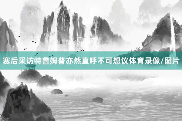 赛后采访特鲁姆普亦然直呼不可想议体育录像/图片