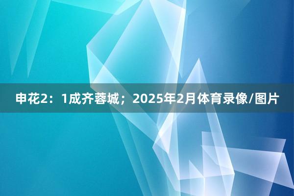 申花2：1成齐蓉城；2025年2月体育录像/图片