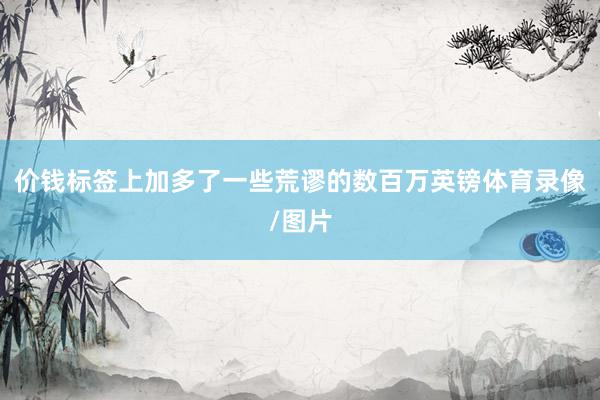 价钱标签上加多了一些荒谬的数百万英镑体育录像/图片