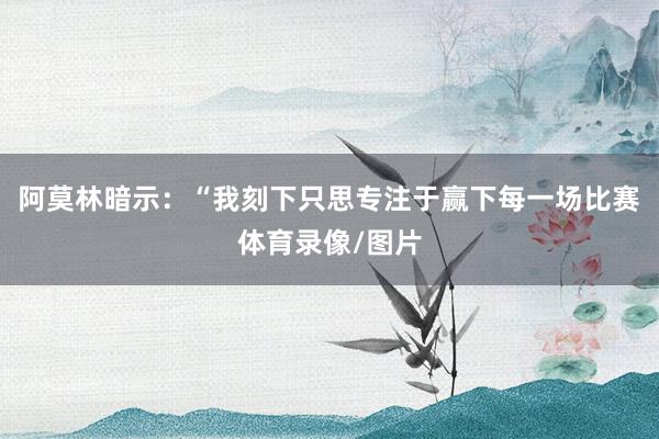 阿莫林暗示：“我刻下只思专注于赢下每一场比赛体育录像/图片