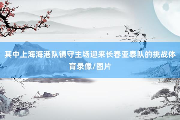 其中上海海港队镇守主场迎来长春亚泰队的挑战体育录像/图片