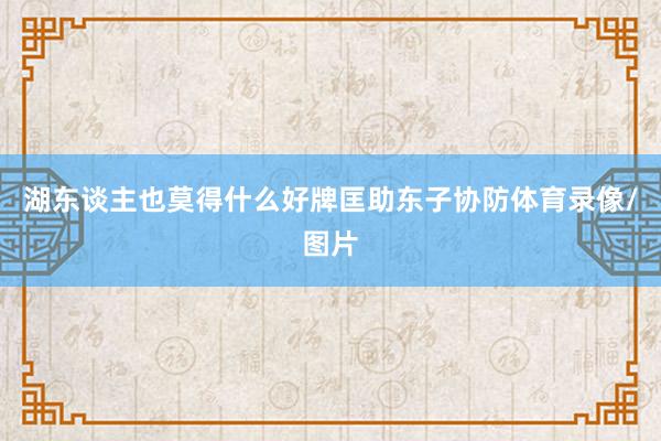 湖东谈主也莫得什么好牌匡助东子协防体育录像/图片