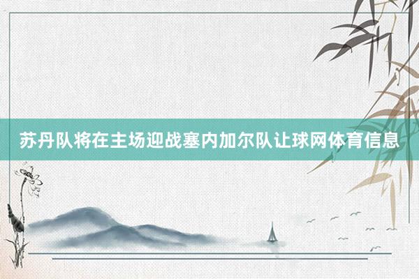 苏丹队将在主场迎战塞内加尔队让球网体育信息