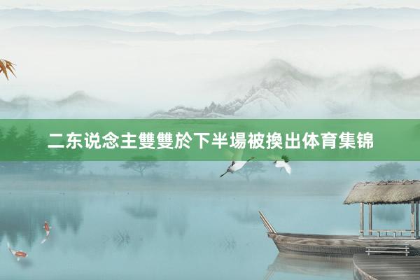 二东说念主雙雙於下半場被換出体育集锦