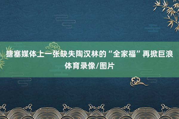 搪塞媒体上一张缺失陶汉林的“全家福”再掀巨浪体育录像/图片