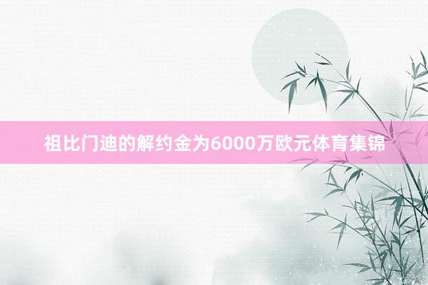 祖比门迪的解约金为6000万欧元体育集锦