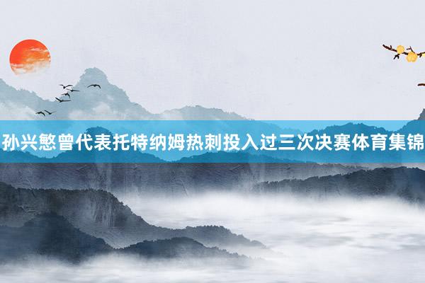 孙兴慜曾代表托特纳姆热刺投入过三次决赛体育集锦