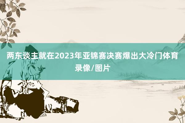 两东谈主就在2023年亚锦赛决赛爆出大冷门体育录像/图片