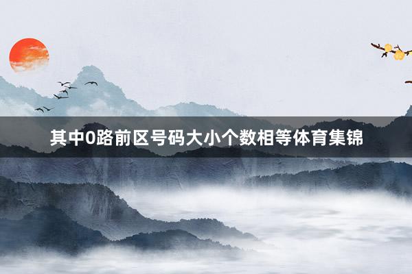 其中0路前区号码大小个数相等体育集锦