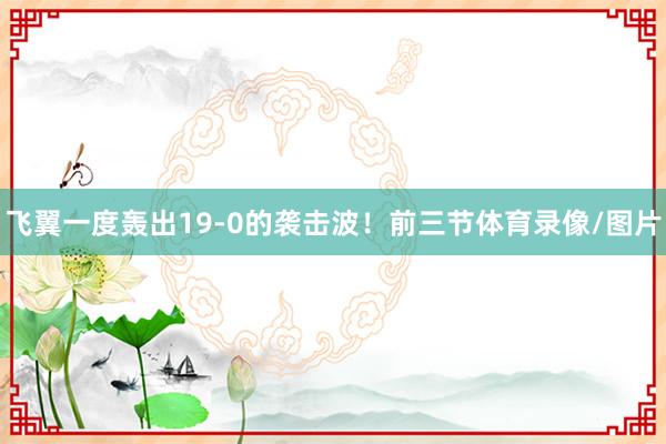 飞翼一度轰出19-0的袭击波！前三节体育录像/图片