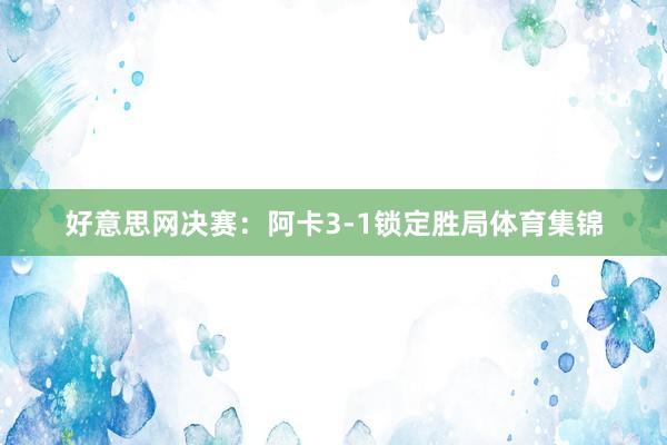 好意思网决赛：阿卡3-1锁定胜局体育集锦