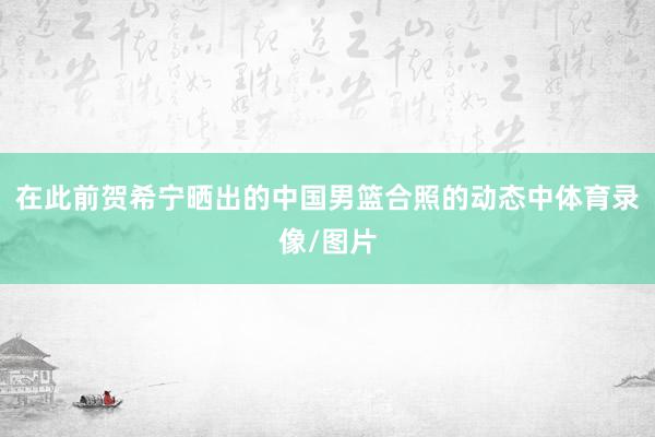 在此前贺希宁晒出的中国男篮合照的动态中体育录像/图片