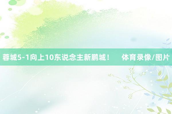 蓉城5-1向上10东说念主新鹏城！    体育录像/图片