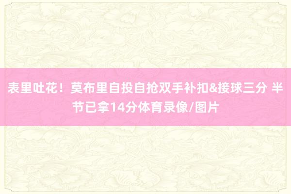 表里吐花！莫布里自投自抢双手补扣&接球三分 半节已拿14分体育录像/图片