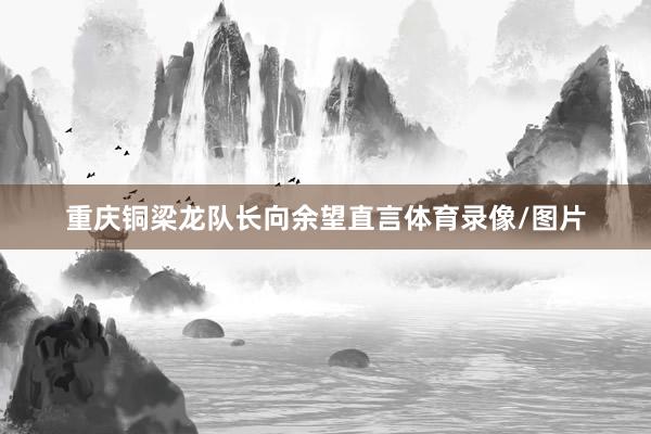 重庆铜梁龙队长向余望直言体育录像/图片