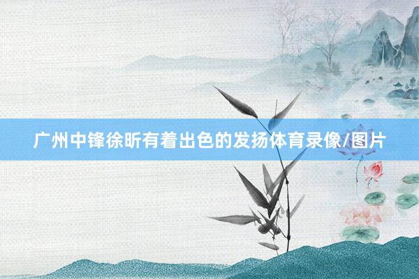 广州中锋徐昕有着出色的发扬体育录像/图片