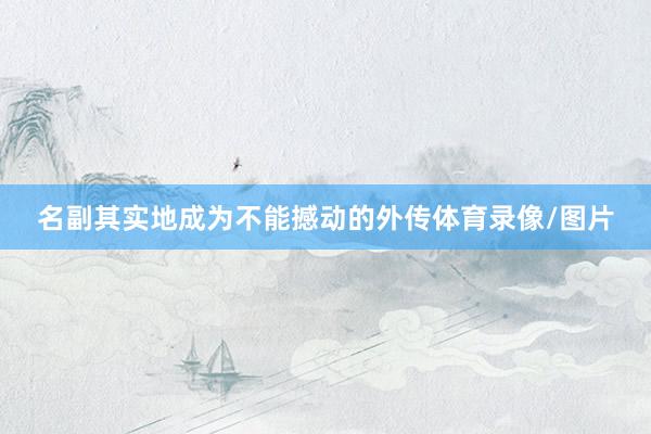 名副其实地成为不能撼动的外传体育录像/图片