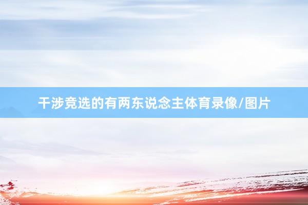 干涉竞选的有两东说念主体育录像/图片